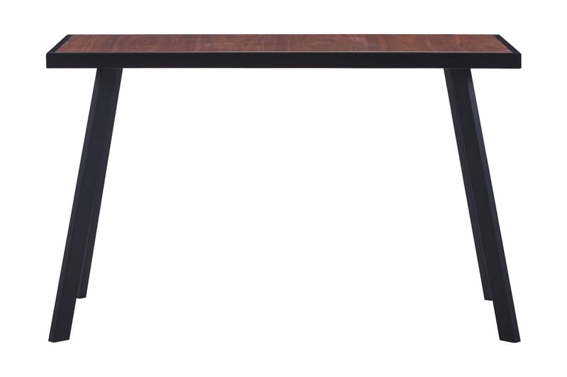 Spisebord mørk trefarge og svart 120x60x75 cm MDF - Svart - Møbler - Bord - Spisebord & kjøkkenbord