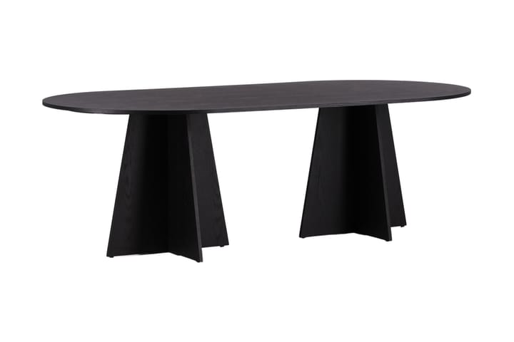 Spisebord Manciat 230x115x75 cm Oval - Svart - Møbler - Bord - Spisebord & kjøkkenbord