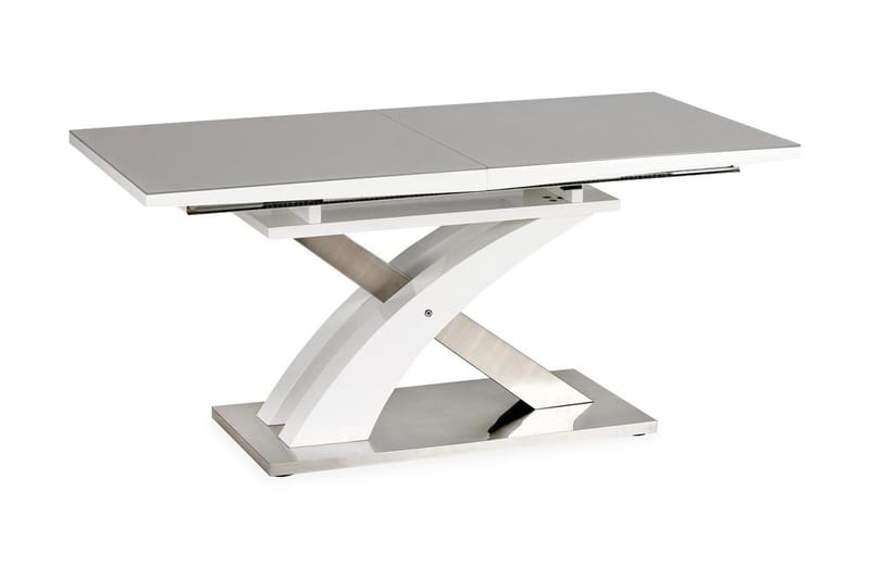 Spisebord Marcil Forlengningsbart  160 cm - Grå|Hvit - Møbler - Bord - Spisebord & kjøkkenbord