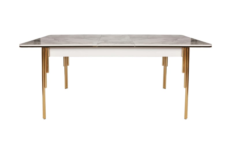 Spisebord Misticon 146x78x146 cm - Gull/Hvit - Møbler - Bord - Spisebord & kjøkkenbord