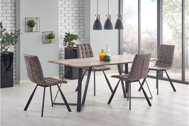 Spisebord Namaka 180 cm - Valnøtt|Svart - Møbler - Bord - Spisebord & kjøkkenbord