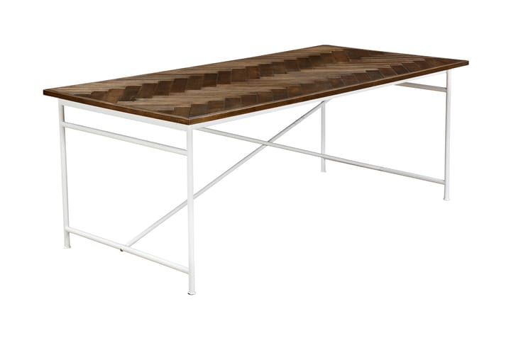 Spisebord Narses 200 cm - Hvit|Brun - Møbler - Bord - Spisebord & kjøkkenbord