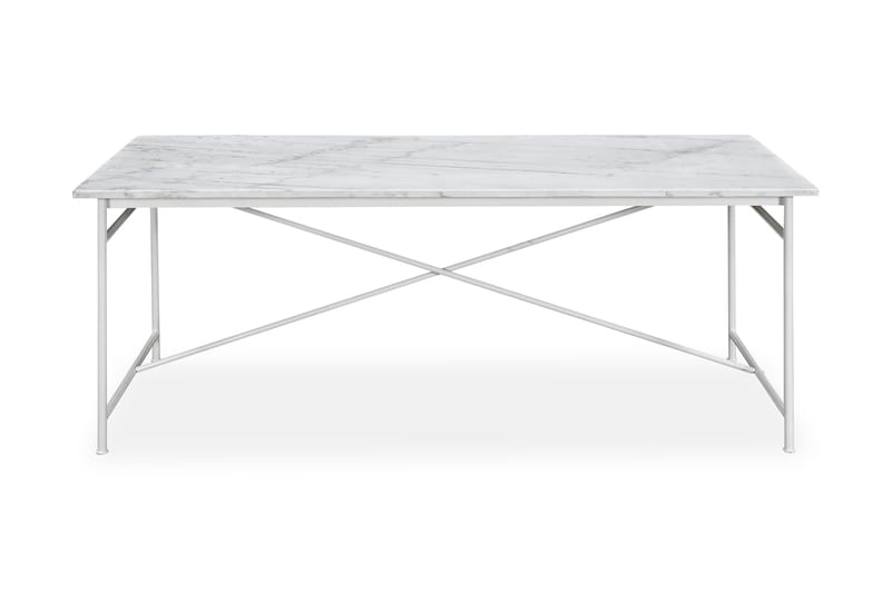 Spisebord Narses 200 cm Marmor - Hvit - Møbler - Bord - Spisebord & kjøkkenbord
