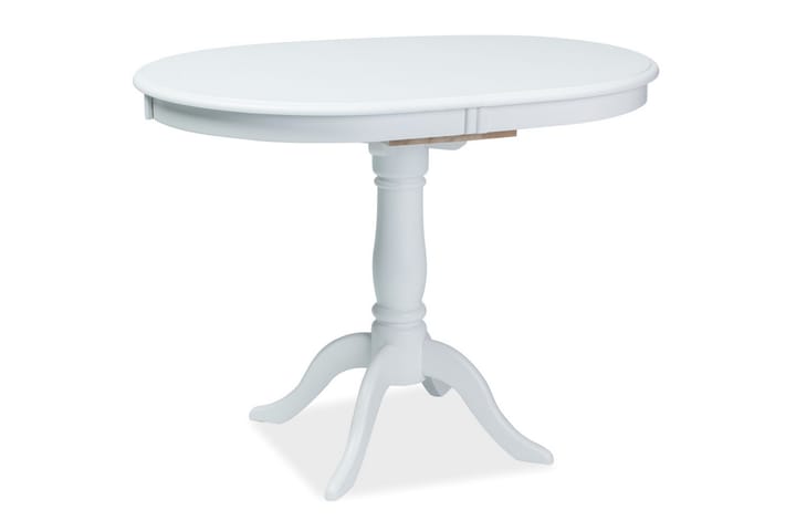 Spisebord Navate Forlengningsbart 100 cm Ovalt - Hvit - Møbler - Bord - Spisebord & kjøkkenbord