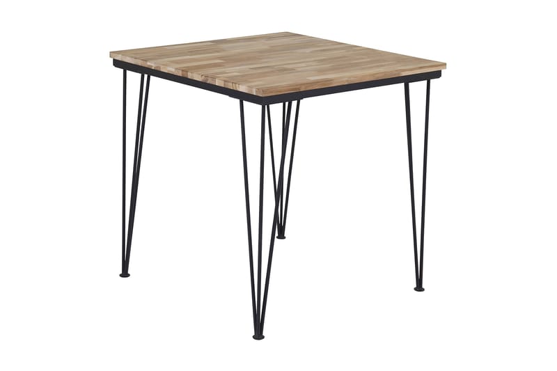 Spisebord Neila 80 cm Teak/Brun/Svart/Natur - Møbler - Bord - Spisebord & kjøkkenbord