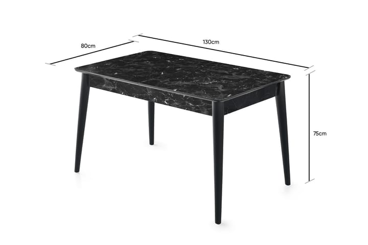 Spisebord Nelumbo 130 cm - Antrasitt - Møbler - Bord - Spisebord & kjøkkenbord