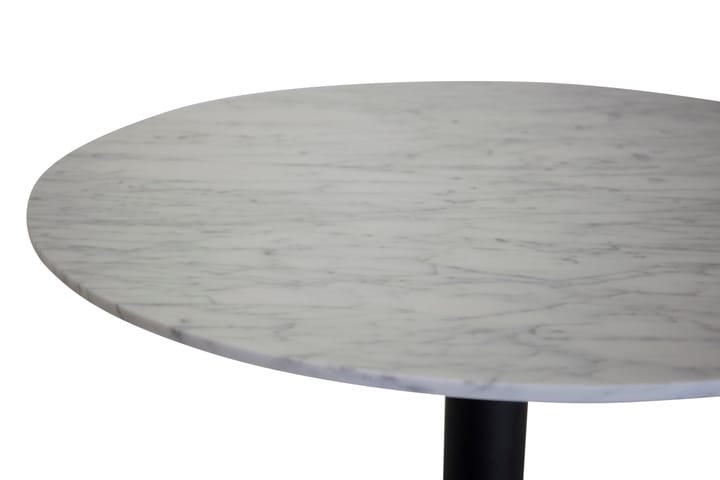 Spisebord Netanya 106 cm Rundt Marmor Hvit|Svart - Møbler - Bord - Spisebord & kjøkkenbord