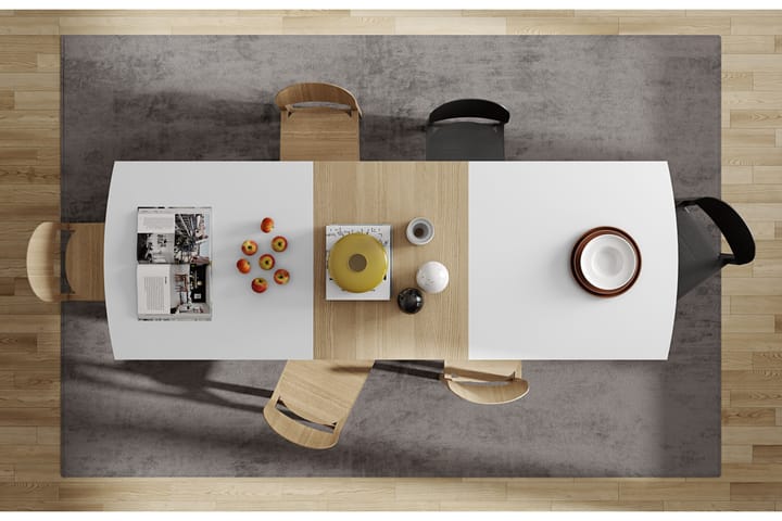 Spisebord Niche Forlengningsbart 190 cm - Hvit|Tre|Natur - Møbler - Bord - Spisebord & kjøkkenbord