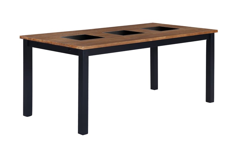 Spisebord Octavia Forlengningsbart 90 cm - Natur/Svart - Møbler - Bord - Spisegrupper