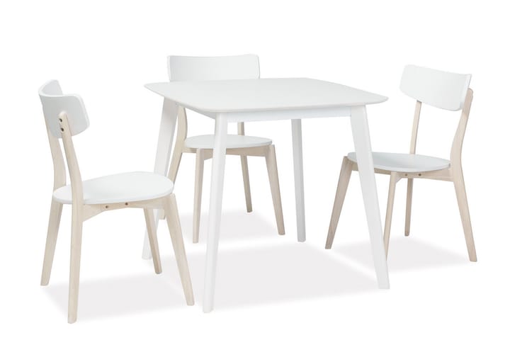 Spisebord Omeo 80 cm - Hvit - Møbler - Bord - Spisebord & kjøkkenbord
