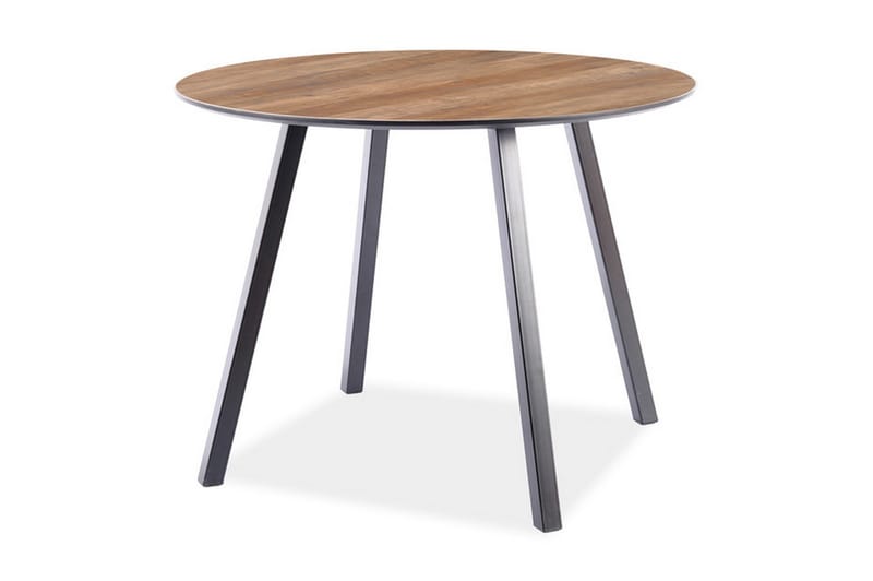 Spisebord Pardee 100 cm Rundt - Natur/Svart - Møbler - Bord - Spisebord & kjøkkenbord