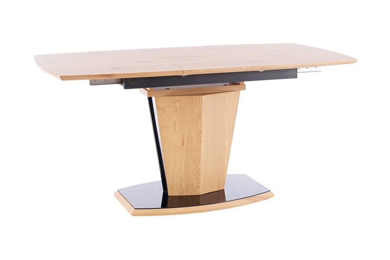 Spisebord Pyland Forlengningsbart 120 cm - Glass/Eik/Svart - Møbler - Bord - Spisebord & kjøkkenbord