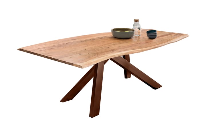 Spisebord Raital 160x85 cm - Flerfarget/Brun/Akacia - Møbler - Bord - Spisebord & kjøkkenbord