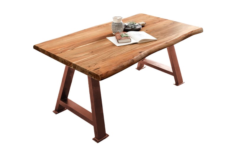 Spisebord Raital 160x85 cm - Flerfarget/Brun/Akacia - Møbler - Bord - Spisebord & kjøkkenbord