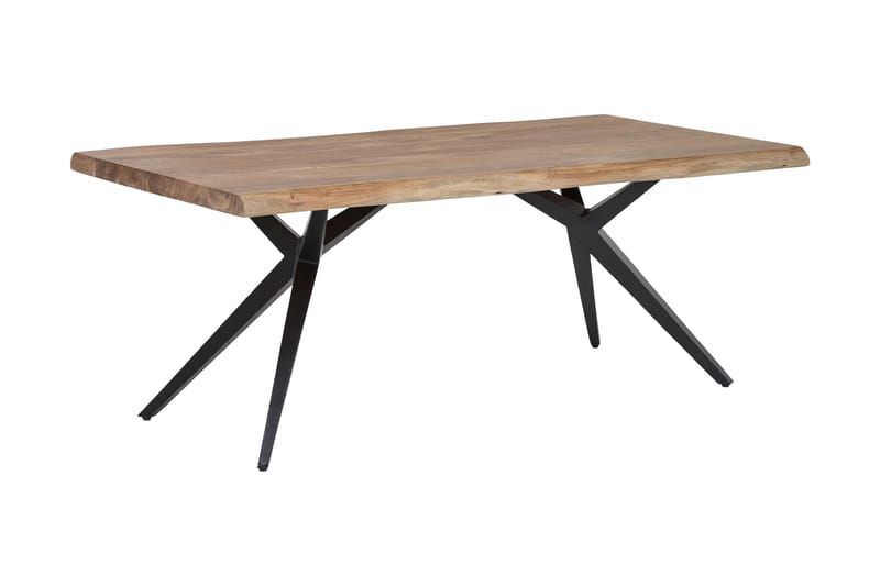 Spisebord Raital 160x90 cm - Akacia/Svart - Møbler - Bord - Spisebord & kjøkkenbord