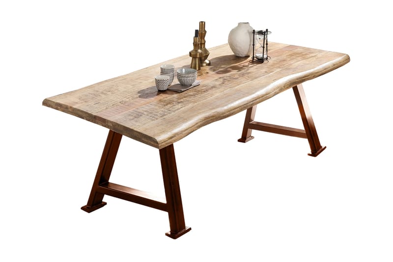 Spisebord Raital 160x90 cm - Mango/Natur/Brun - Møbler - Bord - Spisebord & kjøkkenbord