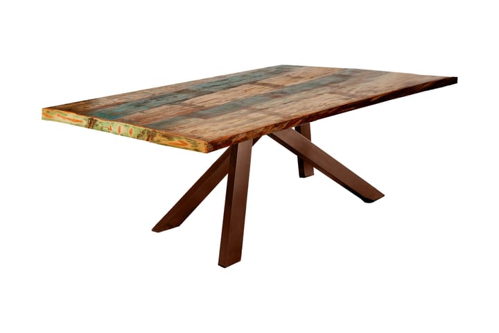 Spisebord Raital 180x100 cm - Resikulert Tre/Flerfarget/Brun - Møbler - Bord - Spisebord & kjøkkenbord