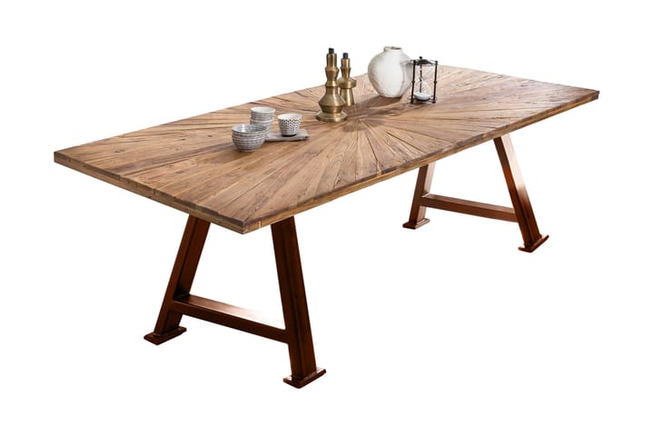 Spisebord Raital 180x100 cm - Resirkulert Teak/Brun - Møbler - Bord - Spisebord & kjøkkenbord