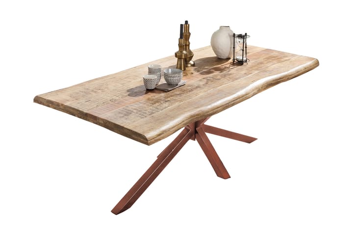 Spisebord Raital 180x90 cm - Mango/Natur/Brun - Møbler - Bord - Spisebord & kjøkkenbord