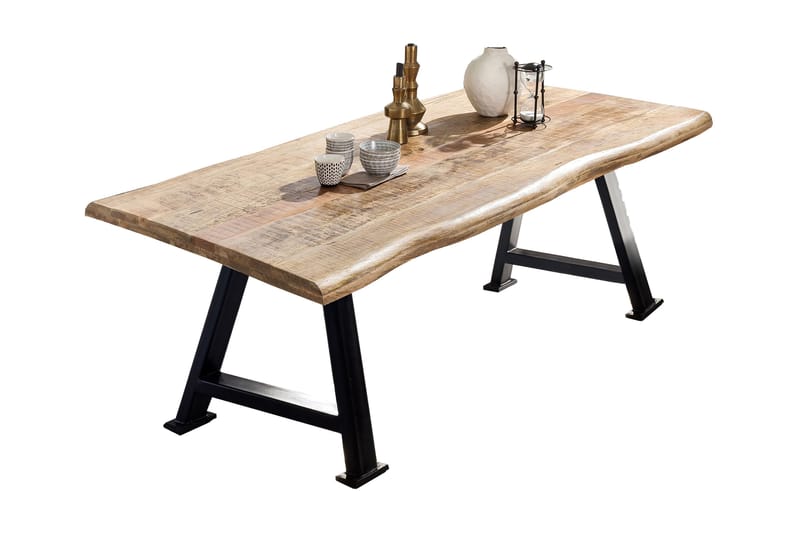 Spisebord Raital 180x90 cm - Mango/Natur/Svart - Møbler - Bord - Spisebord & kjøkkenbord