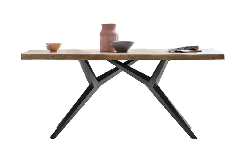 Spisebord Raital 180x90 cm - Mango/Natur/Svart - Møbler - Bord - Spisebord & kjøkkenbord