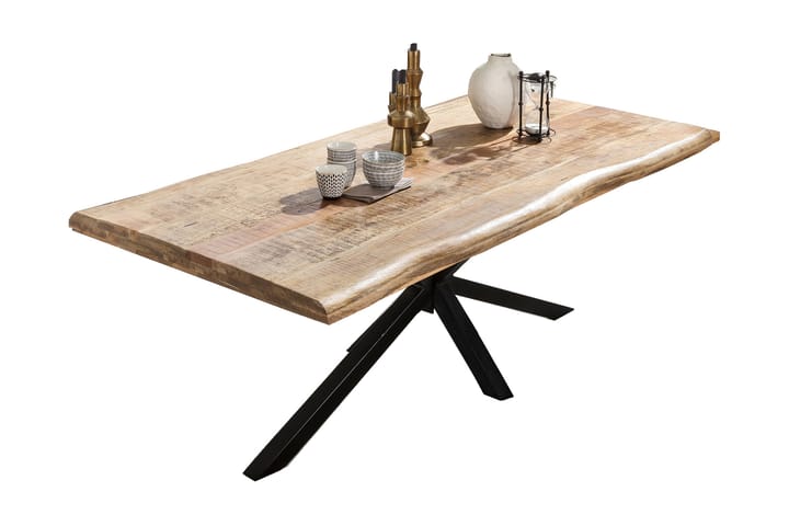 Spisebord Raital 200x100 cm - Mango/Natur/Svart - Møbler - Bord - Spisebord & kjøkkenbord