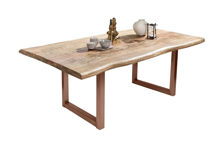 Spisebord Raital 220 cm - Mango/Natur/Brun - Møbler - Bord - Spisebord & kjøkkenbord