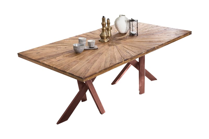 Spisebord Raital 220 cm - Resirkulert Teak/Brun - Møbler - Bord - Spisebord & kjøkkenbord