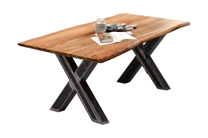 Spisebord Raital 240 cm - Akacia/Sølv - Møbler - Bord - Spisebord & kjøkkenbord