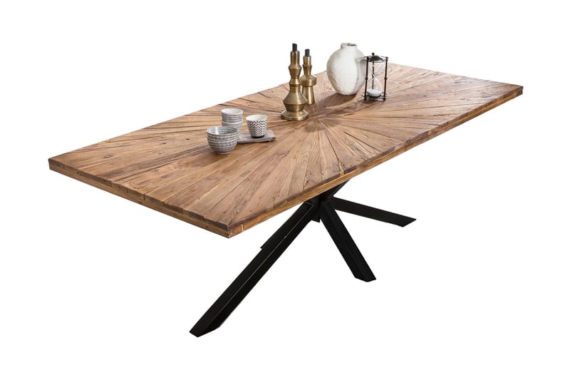 Spisebord Raital 240 cm - Teak/Svart - Møbler - Bord - Spisebord & kjøkkenbord