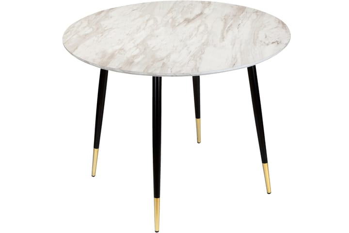Spisebord Reddeer Rundt 100 cm - Grå/Hvit/Svart/Guld - Møbler - Bord - Spisebord & kjøkkenbord
