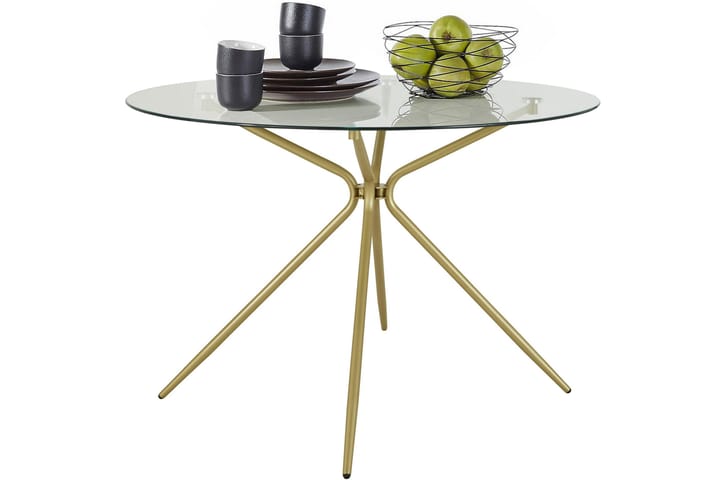 Spisebord Ruckingee Rundt 110 cm - Messing - Møbler - Bord - Spisebord & kjøkkenbord