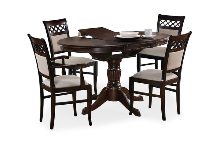 Spisebord Sevenno Forlengningsbart  90 cm - Mørk Valnøtt - Møbler - Bord - Spisebord & kjøkkenbord