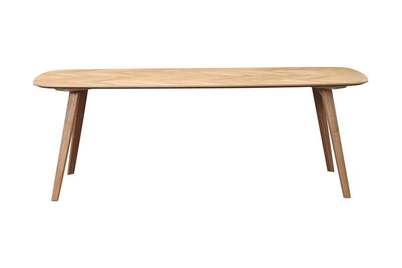 Spisebord Sharmon 220 cm - Fiskebensmønster/Brun - Møbler - Bord - Spisebord & kjøkkenbord