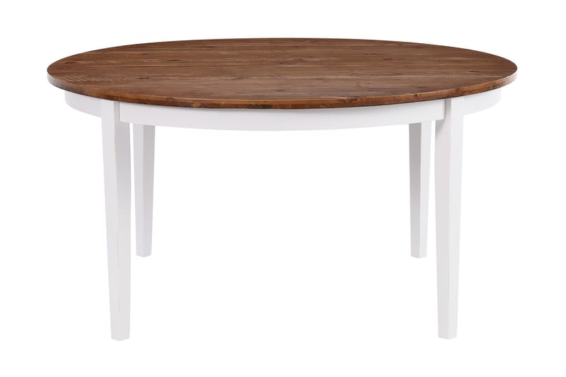 Spisebord Shikamaru 150 cm Rundt - Brun/Hvit - Møbler - Bord - Spisebord & kjøkkenbord