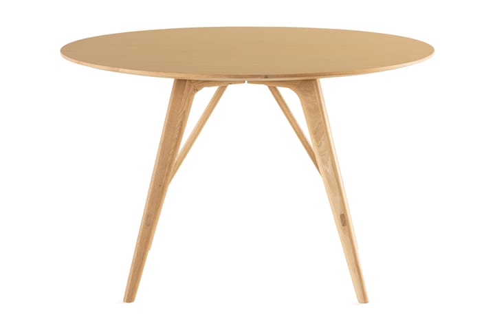 Spisebord Skagana 120 cm Massiv Eik Rundt - Brun - Møbler - Bord - Spisebord & kjøkkenbord