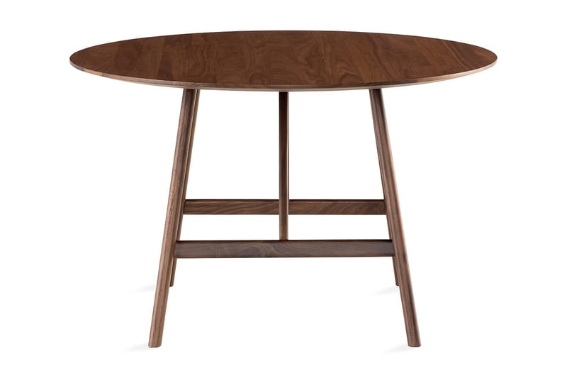 Spisebord Skagana 120 cm Massiv Valnøtt Rundt - Brun - Møbler - Bord - Spisebord & kjøkkenbord