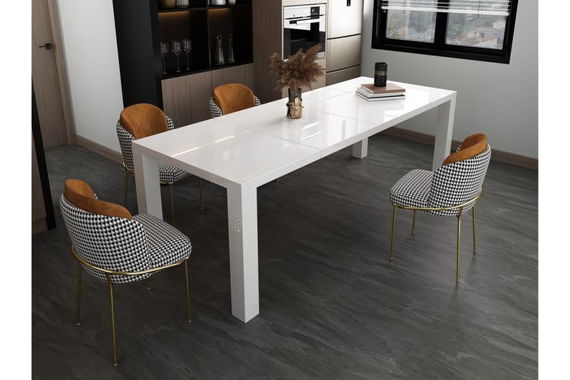 Spisebord Skalno Forlengningsbart 120 cm - Hvit - Møbler - Bord - Spisebord & kjøkkenbord