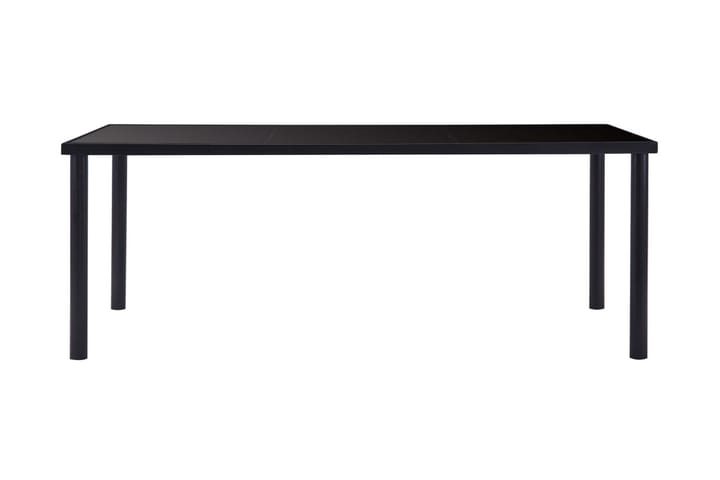 Spisebord svart 200x100x75 cm herdet glass - Svart - Møbler - Bord - Spisebord & kjøkkenbord