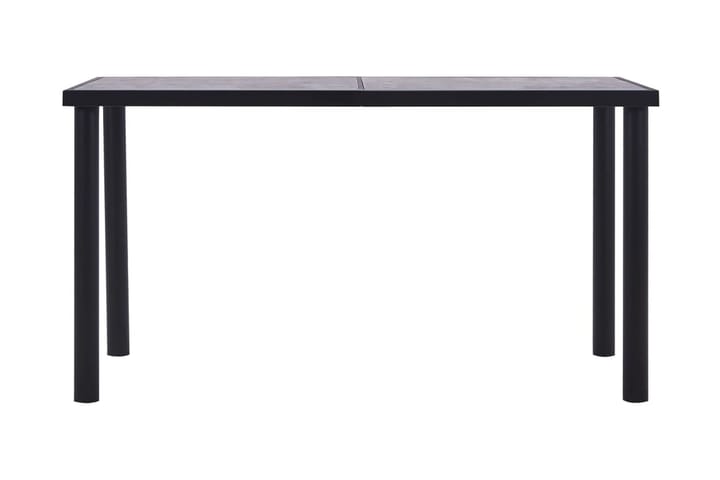 Spisebord svart og betonggrå 140x70x75 cm MDF - Svart - Møbler - Bord - Spisebord & kjøkkenbord
