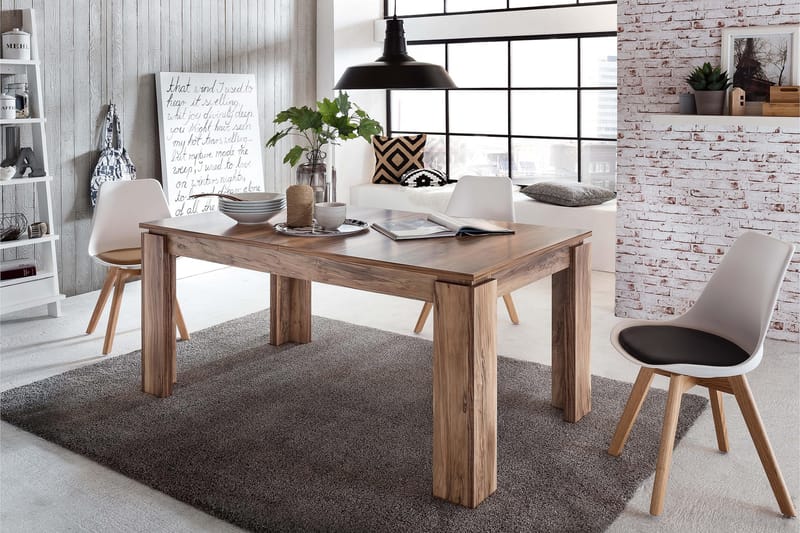 Spisebord Teena Forlegningsbart 160 cm - Valnøtt - Møbler - Bord - Spisebord & kjøkkenbord