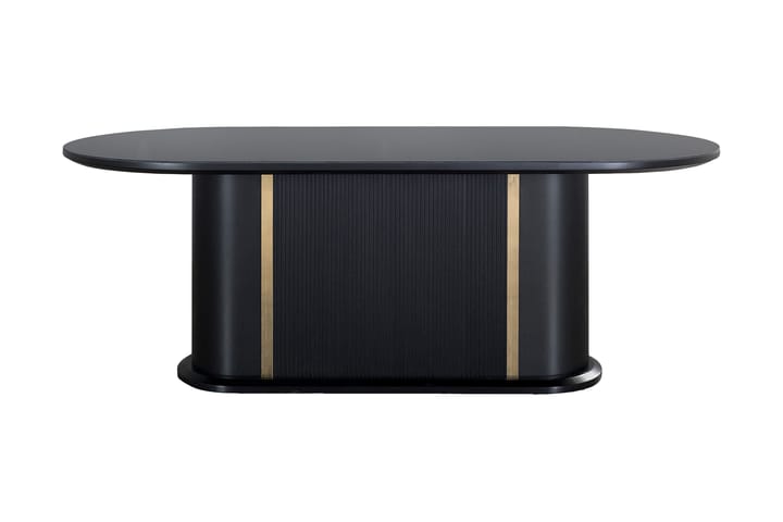 Spisebord Torpes Oval 208 cm - Spisetsvart/Gull - Møbler - Bord - Spisebord & kjøkkenbord