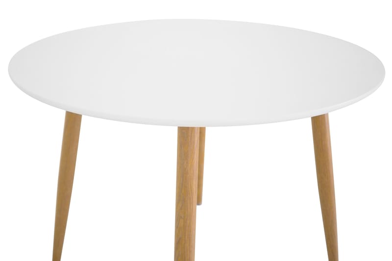 Spisebord Trym 100 cm Rundt - Hvit - Møbler - Bord - Spisebord & kjøkkenbord