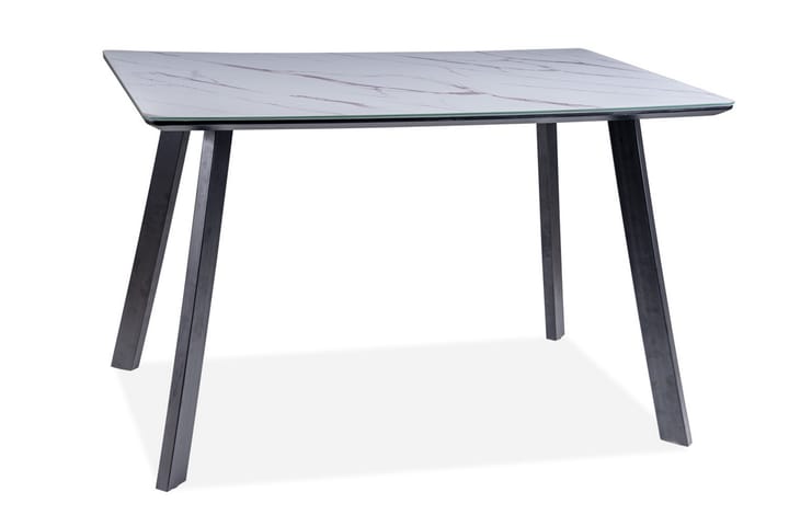 Spisebord Tuena 120 cm - Glass/Hvit/Svart - Møbler - Bord - Spisebord & kjøkkenbord