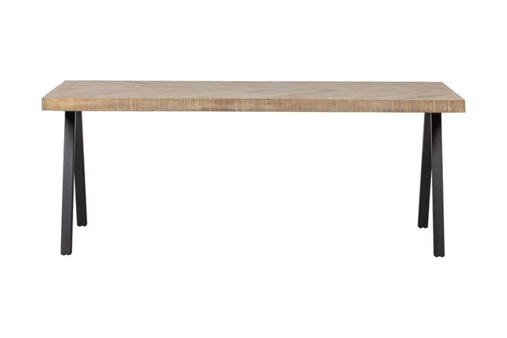 Spisebord Tuor A-Formet Ben 200 cm - Spetskypert/Natur/Svart - Møbler - Bord - Spisebord & kjøkkenbord