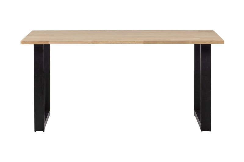 Spisebord Tuor U-Formet Ben 160 cm Ubehandlet - Eik / Svart - Møbler - Bord - Spisebord & kjøkkenbord