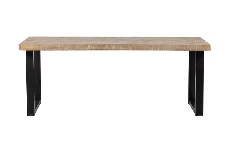 Spisebord Tuor U-Formet Ben 200 cm - Spetskypert/Natur/Svart - Møbler - Bord - Spisebord & kjøkkenbord