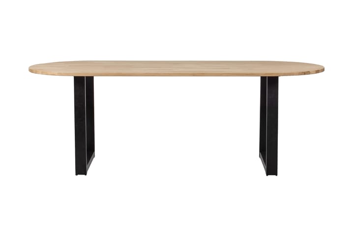 Spisebord Tuor U-Formet Ben 220 cm Ovalt - Eik / Svart - Møbler - Bord - Spisebord & kjøkkenbord
