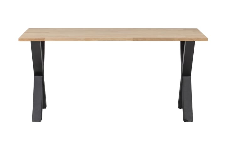 Spisebord Tuor X-Formet Ben 160 cm Ubehandlet - Eik / Svart - Møbler - Bord - Spisebord & kjøkkenbord