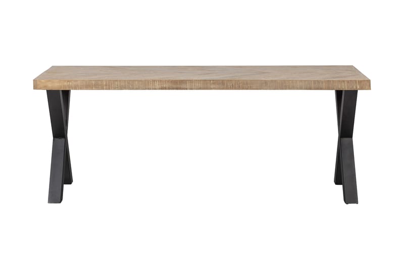 Spisebord Tuor X-Formet Ben 180 cm - Spetskypert/Natur/Svart - Møbler - Bord - Spisebord & kjøkkenbord